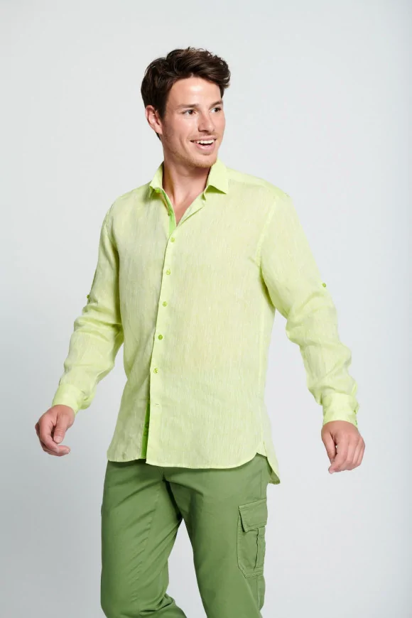 Achat Chemise Lin Riviera Vert