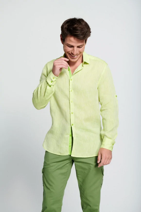 Achat Chemise Lin Riviera Vert