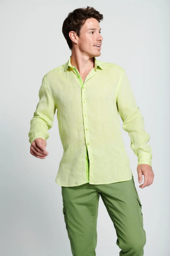 Achat Chemise Lin Riviera Vert