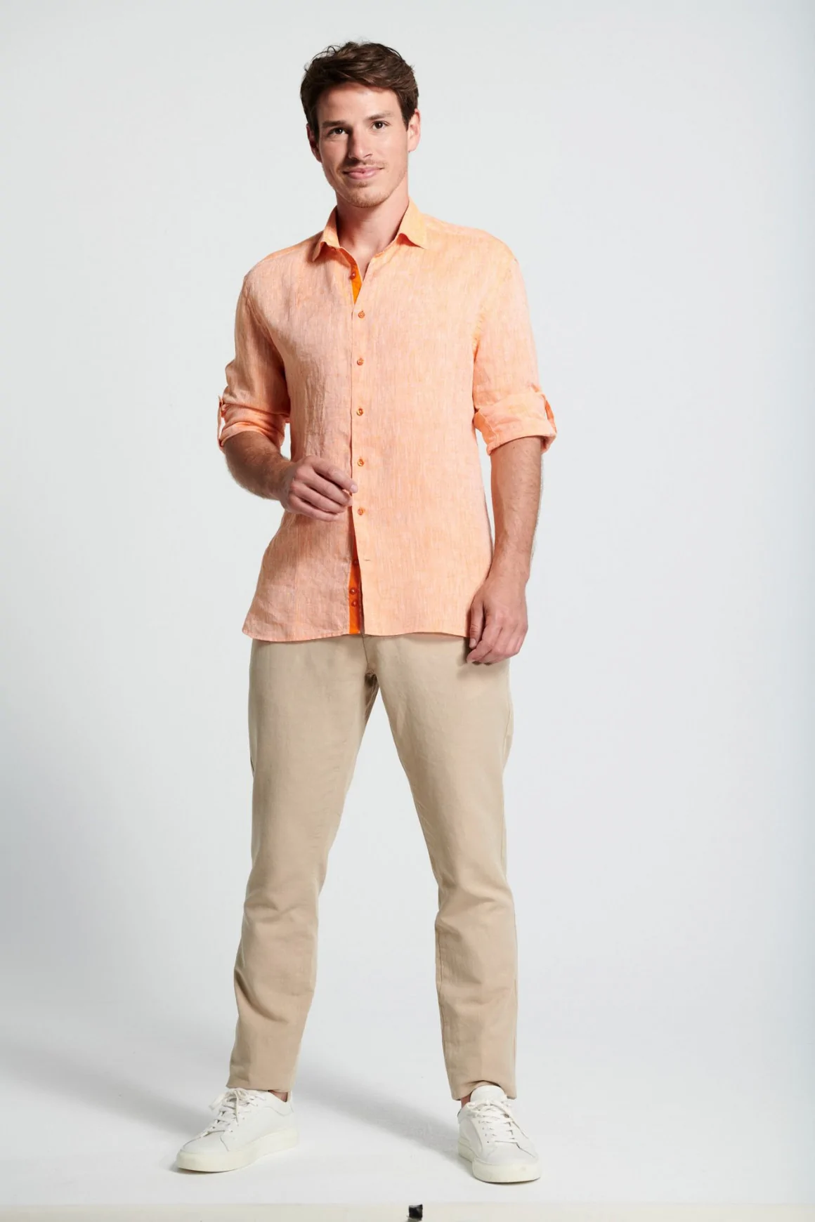 Achat Chemise Lin Riviera Orange