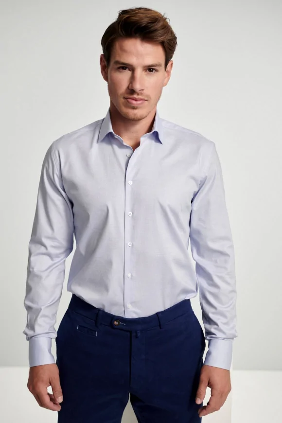 Achat Chemise Stretch Bleu