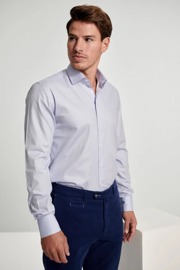 Achat Chemise Stretch Bleu