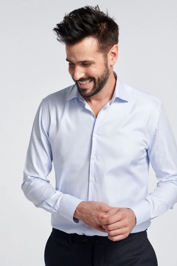 Achat Chemise Coton Bleu ciel