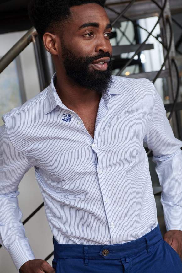 Achat Chemise oxford broderie papillon