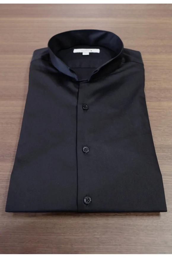 Achat Chemise Noir Col Officier